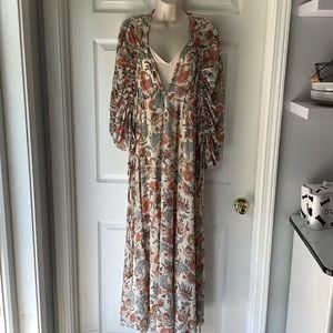 Free People Double Layer Boho Maxi Dress Size M